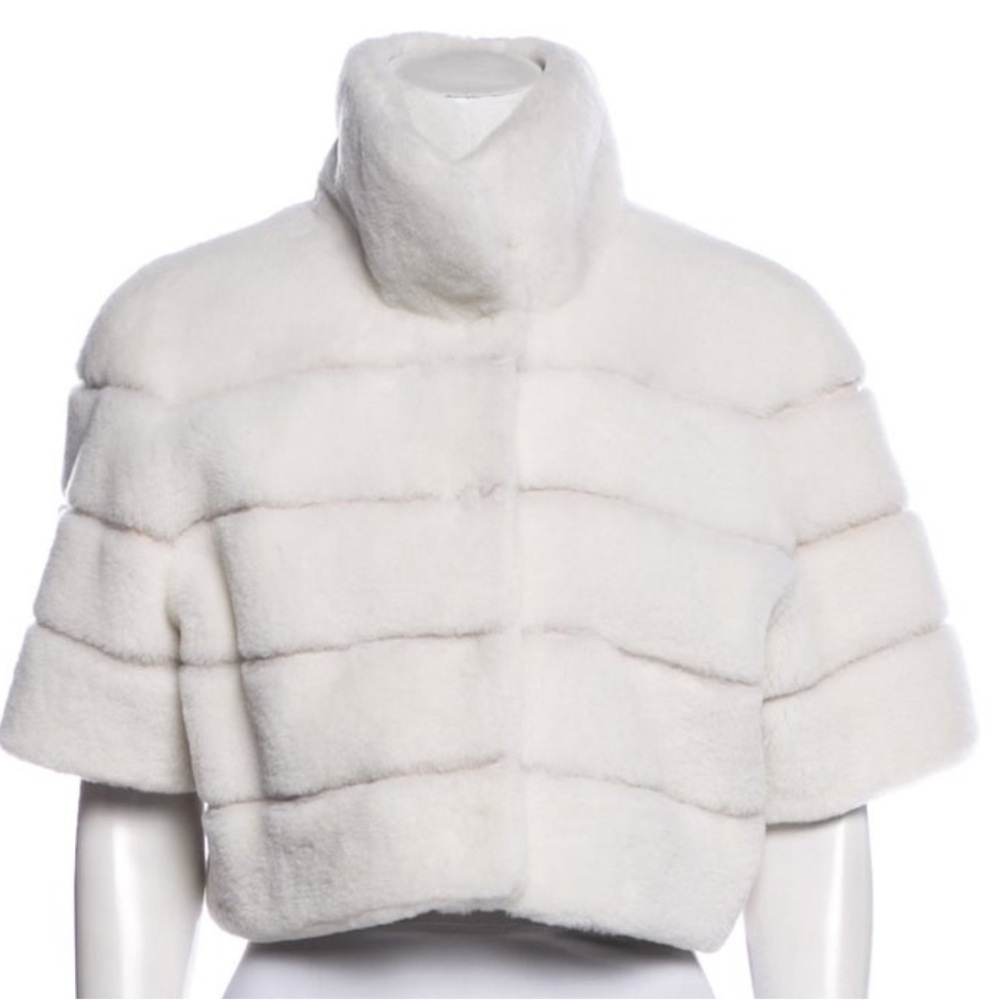 GORSKI  shearing white Fur Jacket new without tag, size M